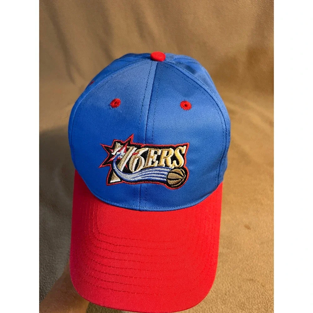 Philadelphia 76ers Snapback Hat Blue Red NBA Basketball Retro Logo Cap